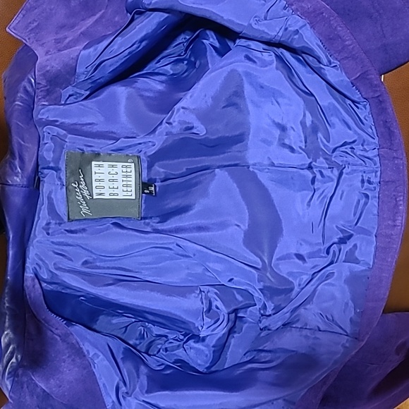 Vintage Michael Hoban dreamy, butter soft PURPLE suede/leather backless dress - Picture 10 of 11